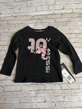 Messi Collection Girls Toddler Black Long Sleeve Shirt Size 18mo NWT
